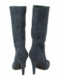 Outlet 🔔 Stella McCartney Navy Blue Faux Suede 🥾 Boots Size 38 For 👩 Women 🔔 -Stella McCartney Shop luxury women stella mccartney used shoes p366757 004