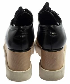 Budget 🛒 Stella McCartney Black Faux Leather Elyse Platform Derby Size 35 For 👩 Women ⭐ -Stella McCartney Shop luxury women stella mccartney used shoes p368482 006