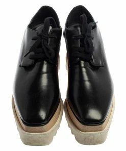 Budget 🛒 Stella McCartney Black Faux Leather Elyse Platform Derby Size 35 For 👩 Women ⭐ -Stella McCartney Shop luxury women stella mccartney used shoes p368482 008