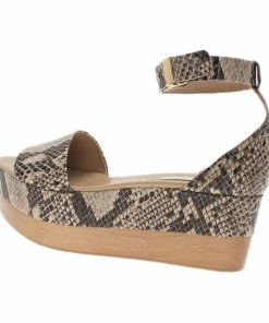 Best Pirce ✨ Stella McCartney Beige Faux Python Ankle Strap Wedges Size 40 For 👩 Women ⌛ -Stella McCartney Shop luxury women stella mccartney used shoes p372 003