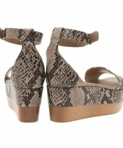 Best Pirce ✨ Stella McCartney Beige Faux Python Ankle Strap Wedges Size 40 For 👩 Women ⌛ -Stella McCartney Shop luxury women stella mccartney used shoes p372 005