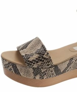 Best Pirce ✨ Stella McCartney Beige Faux Python Ankle Strap Wedges Size 40 For 👩 Women ⌛ -Stella McCartney Shop luxury women stella mccartney used shoes p372 008