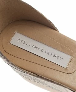 Best Pirce ✨ Stella McCartney Beige Faux Python Ankle Strap Wedges Size 40 For 👩 Women ⌛ -Stella McCartney Shop luxury women stella mccartney used shoes p372 009