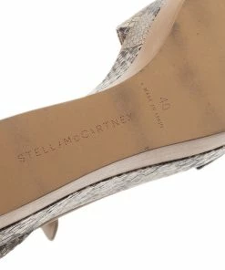 Best Pirce ✨ Stella McCartney Beige Faux Python Ankle Strap Wedges Size 40 For 👩 Women ⌛ -Stella McCartney Shop luxury women stella mccartney used shoes p372 010