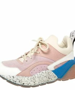 Brand new 🤩 Stella McCartney Multicolor Leather, Suede And Fabric Eclypse Low Top 👟 Sneakers Size 38 For 👩 Women 🔔