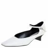 Deals ❤️ Stella McCartney White Faux Leather Percy Mary Jane Square Toe Pump Size 36 For 👩 Women 🌟 -Stella McCartney Shop luxury women stella mccartney used shoes p373081 004