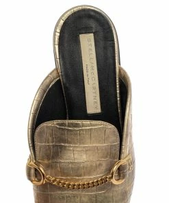Deals ⭐ Stella McCartney Gold Faux Croc Embossed Leather Flat Mules Size 38.5 For 👩 Women ✨ 16 Deals ⭐ Stella McCartney Gold Faux Croc Embossed Leather Flat Mules Size 38.5 For 👩 Women ✨ -Stella McCartney Shop luxury women stella mccartney used shoes p381560 005
