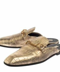 Deals ⭐ Stella McCartney Gold Faux Croc Embossed Leather Flat Mules Size 38.5 For 👩 Women ✨ 13 Deals ⭐ Stella McCartney Gold Faux Croc Embossed Leather Flat Mules Size 38.5 For 👩 Women ✨ -Stella McCartney Shop luxury women stella mccartney used shoes p381560 006