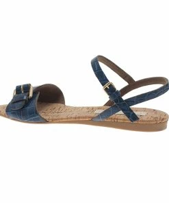 New 😍 Stella McCartney Blue Faux Croc Linda Flat 🩴 Sandals Size 41 For 👩 Women 🌟 -Stella McCartney Shop luxury women stella mccartney used shoes p38718 003