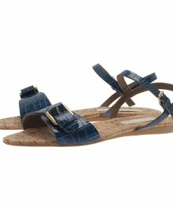 New 😍 Stella McCartney Blue Faux Croc Linda Flat 🩴 Sandals Size 41 For 👩 Women 🌟 -Stella McCartney Shop luxury women stella mccartney used shoes p38718 004