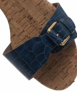 New 😍 Stella McCartney Blue Faux Croc Linda Flat 🩴 Sandals Size 41 For 👩 Women 🌟 -Stella McCartney Shop luxury women stella mccartney used shoes p38718 008