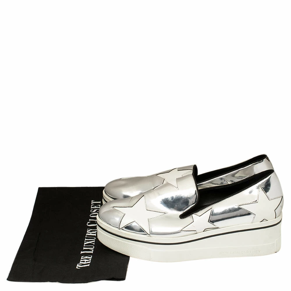 Discount โจ Stella McCartney Metallic Silver Faux Leather Binx Star Platform Slip On ๐ Sneakers Size 41 For ๐ฉ Women โจ 10 Discount โจ Stella McCartney Metallic Silver Faux Leather Binx Star Platform Slip On ๐ Sneakers Size 41 For ๐ฉ Women โจ - Image 8