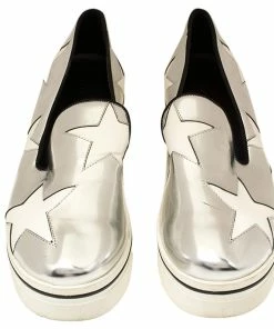 Discount โจ Stella McCartney Metallic Silver Faux Leather Binx Star Platform Slip On ๐ Sneakers Size 41 For ๐ฉ Women โจ 12 Discount โจ Stella McCartney Metallic Silver Faux Leather Binx Star Platform Slip On ๐ Sneakers Size 41 For ๐ฉ Women โจ -Stella McCartney Shop luxury women stella mccartney used shoes p392377 005