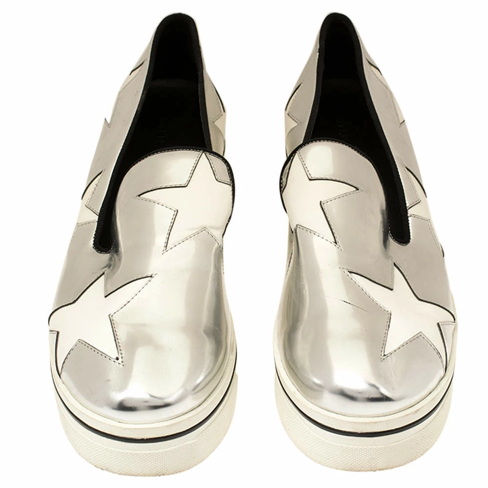 Discount โจ Stella McCartney Metallic Silver Faux Leather Binx Star Platform Slip On ๐ Sneakers Size 41 For ๐ฉ Women โจ 5 Discount โจ Stella McCartney Metallic Silver Faux Leather Binx Star Platform Slip On ๐ Sneakers Size 41 For ๐ฉ Women โจ - Image 3