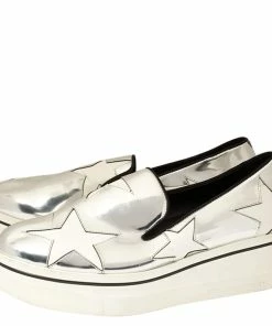 Discount โจ Stella McCartney Metallic Silver Faux Leather Binx Star Platform Slip On ๐ Sneakers Size 41 For ๐ฉ Women โจ 13 Discount โจ Stella McCartney Metallic Silver Faux Leather Binx Star Platform Slip On ๐ Sneakers Size 41 For ๐ฉ Women โจ -Stella McCartney Shop luxury women stella mccartney used shoes p392377 009