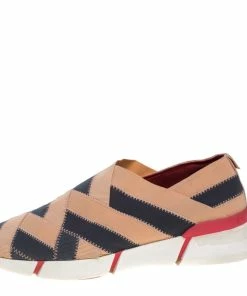 Buy 🧨 Stella McCartney Beige/Grey Elastic Slip On 👟 Sneakers Size 39 For 👩 Women 🌟