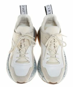 Discount 👏 Stella McCartney White/Beige Faux Leather And Suede Eclypse Chunky 👟 Sneakers Size 39 For 👩 Women 😍 -Stella McCartney Shop luxury women stella mccartney used shoes p402581 004