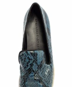 Brand new 🎉 Stella McCartney Blue Python Embossed Leather Binx Platform 👟 Sneakers Size 39 For 👩 Women 💯 -Stella McCartney Shop luxury women stella mccartney used shoes p402812 004