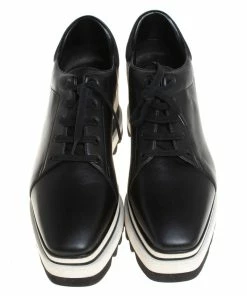 Brand new 🔔 Stella McCartney Black Faux Leather Elyse Platform Derby 👟 Sneakers Size 40 For 👩 Women 🔥 -Stella McCartney Shop luxury women stella mccartney used shoes p405534 003