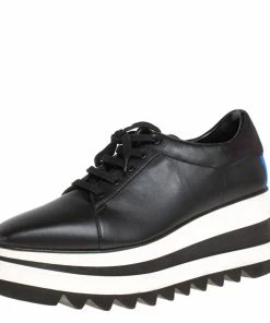 Brand new 🔔 Stella McCartney Black Faux Leather Elyse Platform Derby 👟 Sneakers Size 40 For 👩 Women 🔥