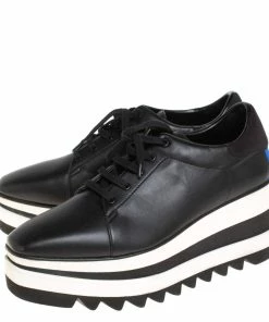 Brand new 🔔 Stella McCartney Black Faux Leather Elyse Platform Derby 👟 Sneakers Size 40 For 👩 Women 🔥 -Stella McCartney Shop luxury women stella mccartney used shoes p405534 007