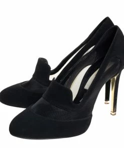 Best reviews of 😉 Stella Mccartney Suede And Mesh Trimmed Pumps Size 37 For 👩 Women 🎁 -Stella McCartney Shop luxury women stella mccartney used shoes p407064 002