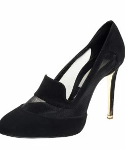 Best reviews of 😉 Stella Mccartney Suede And Mesh Trimmed Pumps Size 37 For 👩 Women 🎁