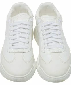 Budget 🔥 Stella McCartney White Faux Leather Lace Up 👟 Sneakers Size 37 For 👩 Women 🥰 -Stella McCartney Shop luxury women stella mccartney used shoes p407403 001