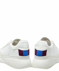 Budget 🔥 Stella McCartney White Faux Leather Lace Up 👟 Sneakers Size 37 For 👩 Women 🥰 -Stella McCartney Shop luxury women stella mccartney used shoes p407403 002