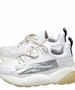 Brand new 🔔 Stella McCartney White Fabric Eclypse Low Top 👟 Sneakers Size 40 For 👩 Women ✔️ -Stella McCartney Shop luxury women stella mccartney used shoes p407800 008