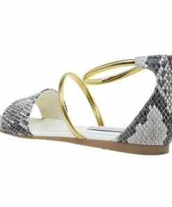 Best Pirce 😉 Stella McCartney Faux Python Chain Detail Flat 🩴 Sandals Size 38.5 For 👩 Women 😍 -Stella McCartney Shop luxury women stella mccartney used shoes p41280 003