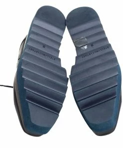 Best Pirce ⭐ Stella McCartney Navy Blue Faux Leather Elyse Star Platform Derby Size 39 For 👩 Women 👍 -Stella McCartney Shop luxury women stella mccartney used shoes p413253 002