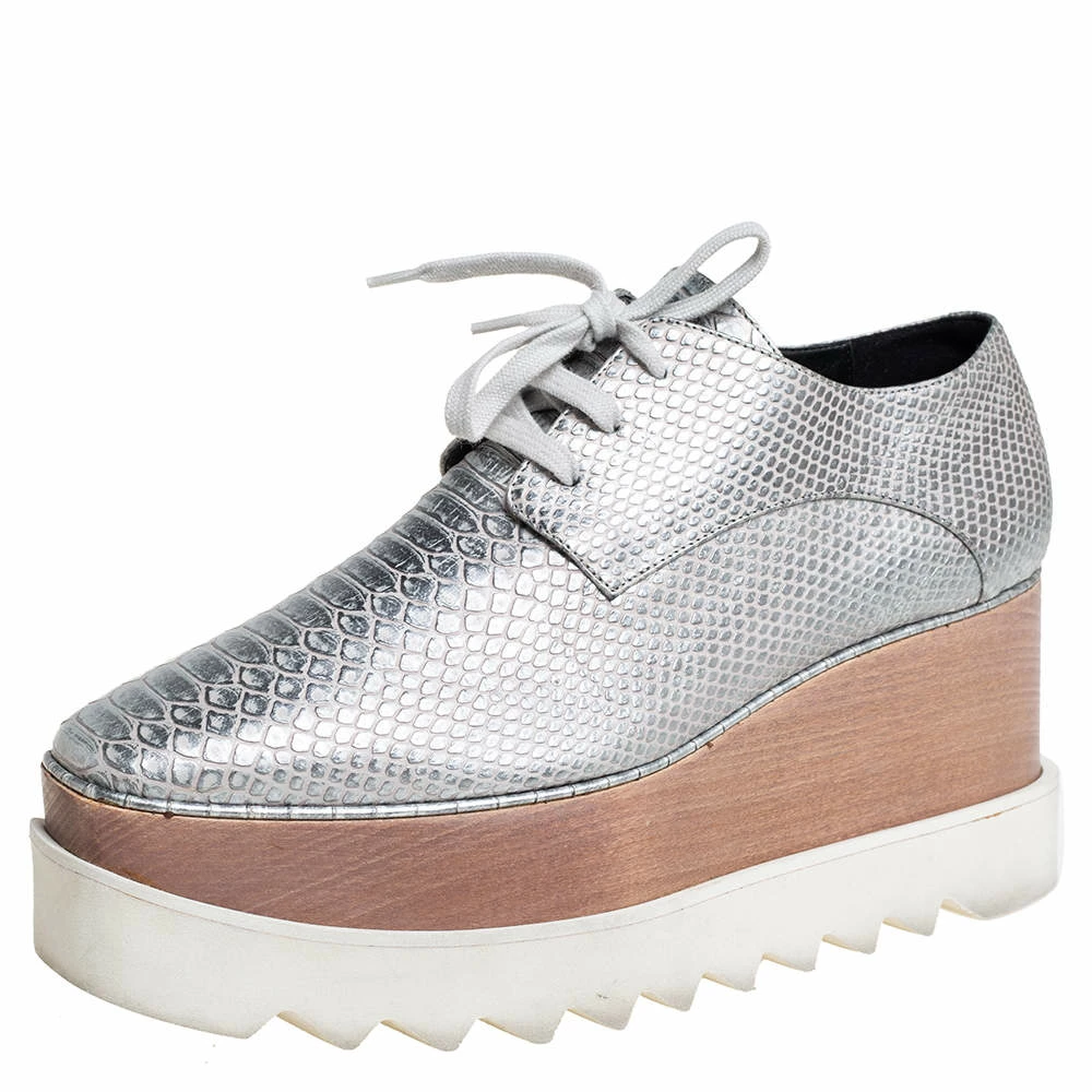 Coupon ๐งจ Stella McCartney Silver Python Embossed Leather Elyse Platform Derby Size 38 For ๐ฉ Women โ 3 Coupon ๐งจ Stella McCartney Silver Python Embossed Leather Elyse Platform Derby Size 38 For ๐ฉ Women โ