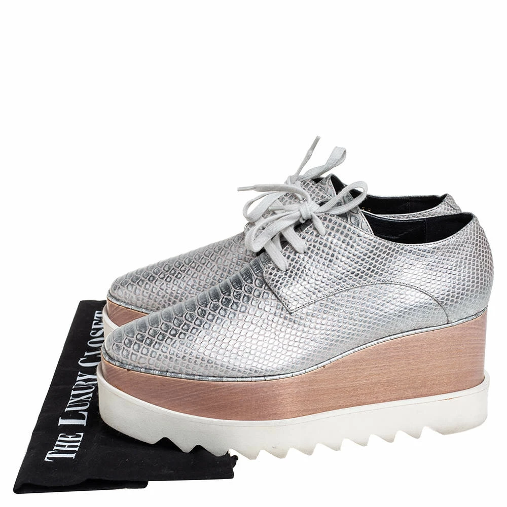 Coupon ๐งจ Stella McCartney Silver Python Embossed Leather Elyse Platform Derby Size 38 For ๐ฉ Women โ 10 Coupon ๐งจ Stella McCartney Silver Python Embossed Leather Elyse Platform Derby Size 38 For ๐ฉ Women โ - Image 8