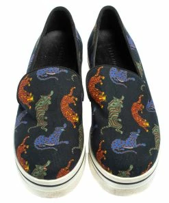 Cheapest 😉 Stella McCartney Black Animal Printed Canvas Slip On 👟 Sneakers Size 36 For 👩 Women 🎁 -Stella McCartney Shop luxury women stella mccartney used shoes p419001 007