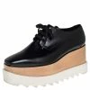 Best Pirce 🎉 Stella McCartney Black Faux Leather Elyse Platform Derby Size 35.5 For 👩 Women 🤩 -Stella McCartney Shop luxury women stella mccartney used shoes p419149 004