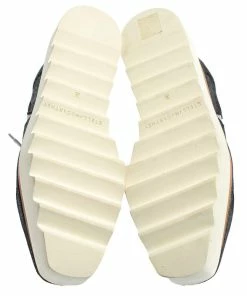 Hot Sale 🤩 Stella McCartney Metallic Grey Faux Glitter Suede Elyse Star Platform Derby Size 36 For 👩 Women 😀 -Stella McCartney Shop luxury women stella mccartney used shoes p423777 006