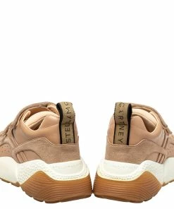 Promo 💯 Stella McCartney Beige Faux Leather Eclypse Velcro Low Top 👟 Sneakers Size 39 For 👩 Women ✨ -Stella McCartney Shop luxury women stella mccartney used shoes p425035 002