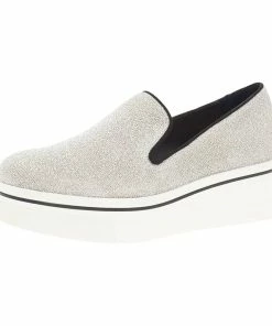 Promo ⌛ Stella McCartney Silver Glitter Binx Platform Slip On Skate 👟 Shoes Size 39 For 👩 Women 🤩
