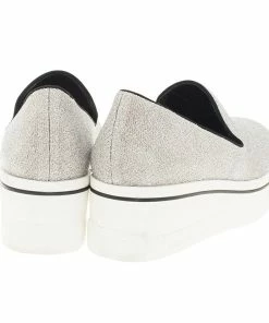 Promo ⌛ Stella McCartney Silver Glitter Binx Platform Slip On Skate 👟 Shoes Size 39 For 👩 Women 🤩 -Stella McCartney Shop luxury women stella mccartney used shoes p42947 005