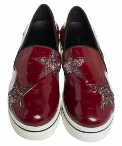 Top 10 🧨 Stella McCartney Red Faux Patent Leather Slip On Platform 👟 Sneakers Size 38 For 👩 Women 🤩 -Stella McCartney Shop luxury women stella mccartney used shoes p433934 005