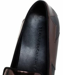 Discount 😍 Stella McCartney Metallic Bronze Faux Leather Binx Star Platform Slip On 👟 Sneakers Size 40 For 👩 Women ❤️ -Stella McCartney Shop luxury women stella mccartney used shoes p438891 003