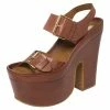Best reviews of 🌟 Stella McCartney Brown Faux Leather Buckle Block Heel Platform 🩴 Sandals Size 40 For 👩 Women 🔥 -Stella McCartney Shop luxury women stella mccartney used shoes p447151 004