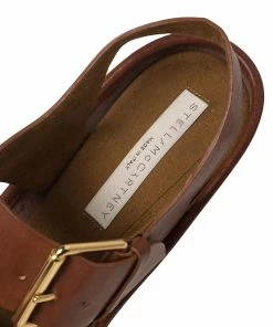 Best reviews of 🌟 Stella McCartney Brown Faux Leather Buckle Block Heel Platform 🩴 Sandals Size 40 For 👩 Women 🔥 -Stella McCartney Shop luxury women stella mccartney used shoes p447151 006