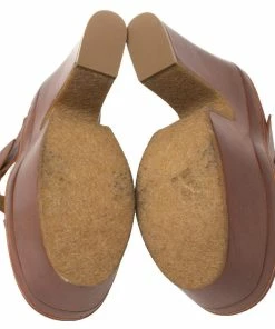 Best reviews of 🌟 Stella McCartney Brown Faux Leather Buckle Block Heel Platform 🩴 Sandals Size 40 For 👩 Women 🔥 -Stella McCartney Shop luxury women stella mccartney used shoes p447151 008