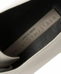 Deals 👏 Stella McCartney White Faux Leather Elyse Platforms 👟 Sneakers Size 38 For 👩 Women 💯 -Stella McCartney Shop luxury women stella mccartney used shoes p450978 002