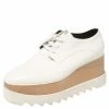 Deals 👏 Stella McCartney White Faux Leather Elyse Platforms 👟 Sneakers Size 38 For 👩 Women 💯 -Stella McCartney Shop luxury women stella mccartney used shoes p450978 007