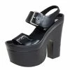Outlet 🤩 Stella McCartney Black Faux Leather Buckle Block Heel 🩴 Sandals Size 38 For 👩 Women 🎉 -Stella McCartney Shop luxury women stella mccartney used shoes p451938 003