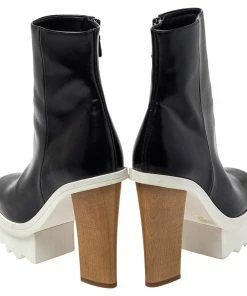 Coupon 🌟 Stella McCartney Black Faux Leather Platform Ankle 🥾 Boots Size 36 For 👩 Women ✨ -Stella McCartney Shop luxury women stella mccartney used shoes p452670 001