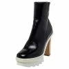 Coupon 🌟 Stella McCartney Black Faux Leather Platform Ankle 🥾 Boots Size 36 For 👩 Women ✨